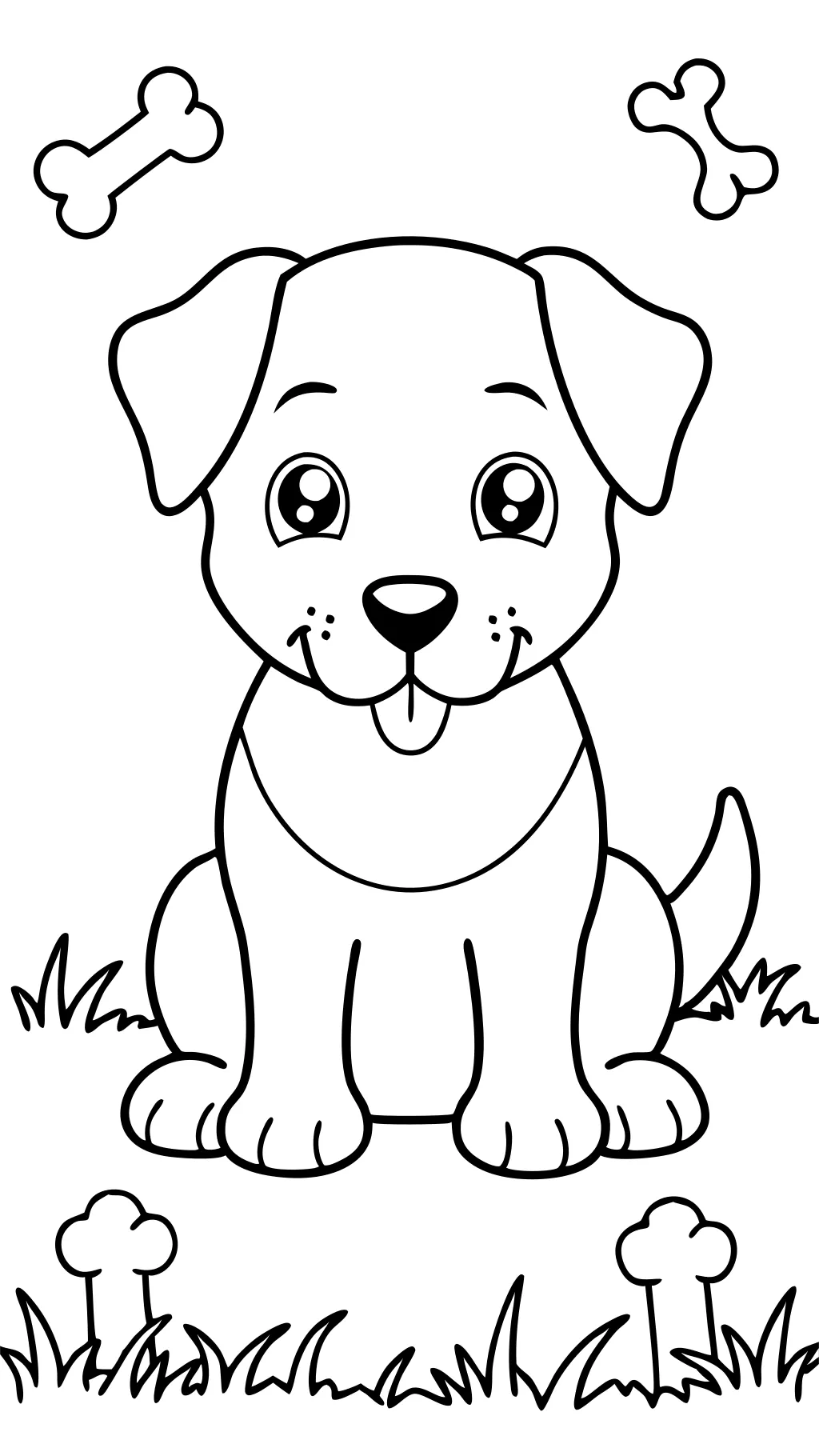 easy puppy coloring pages